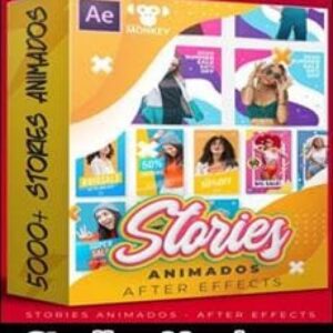 Imagem do curso Pack + De 10.000 Instagram Stories Animados After Effects - Studios Monkeys